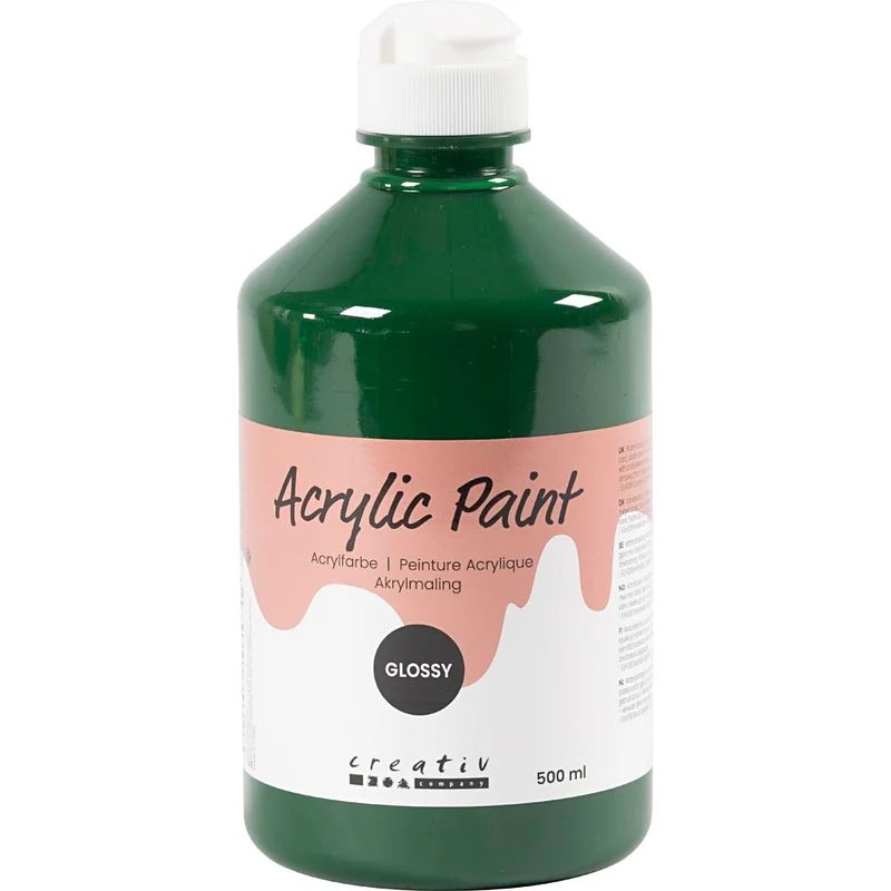 Akrylfärg Blank, mörkgrön, 500 ml/ 1 flaska [HOB-32028]