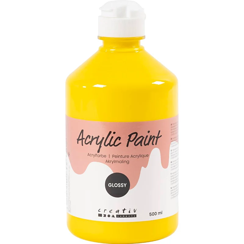 Akrylfärg Blank, primärgul, 500 ml/ 1 flaska [HOB-32006]