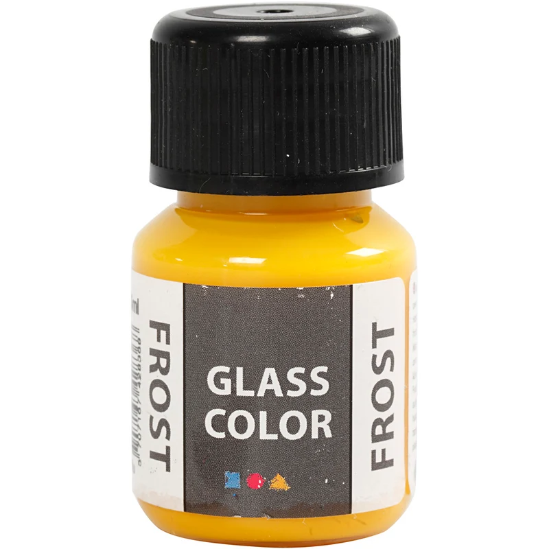 Glasfärg frost, gul, 30 ml/ 1 flaska [HOB-31781]