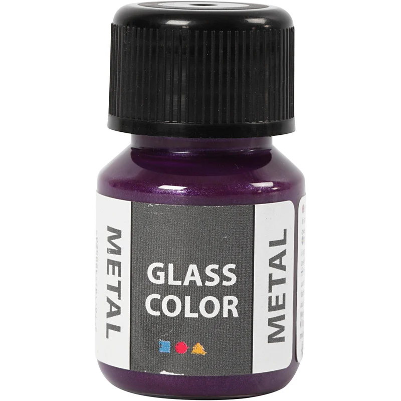 Glasfärg metall, lila, 30 ml/ 1 flaska [HOB-31773]