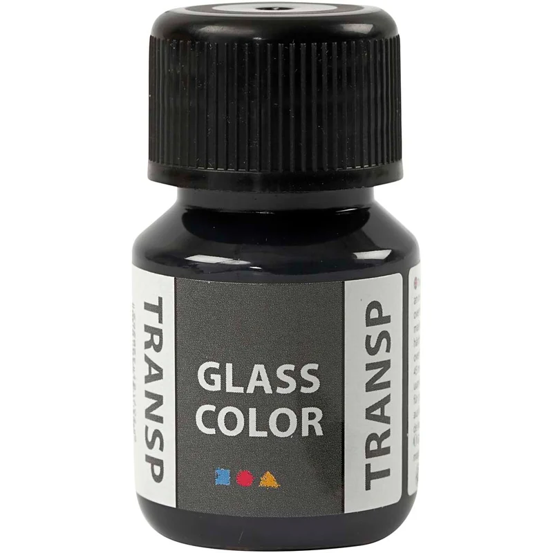 Glasfärg transparent, svart, 30 ml/ 1 flaska [HOB-31679]