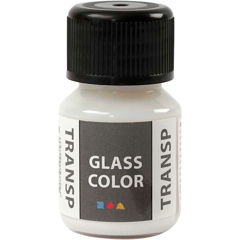 Glasfärg transparent, vit, 30 ml/ 1 flaska [HOB-31670]