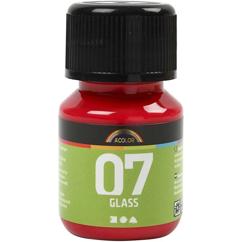 A-Color Glas, röd, 30 ml/ 1 flaska [HOB-31388]