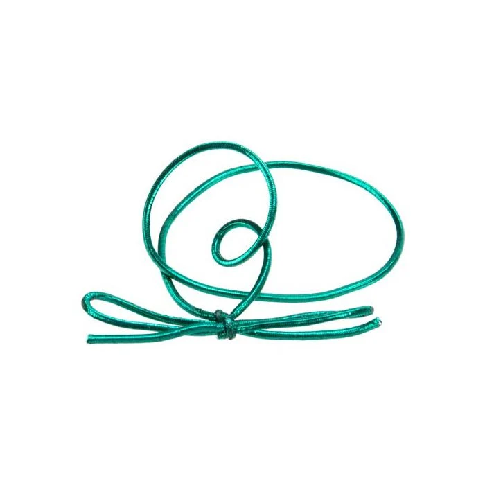 Resårband Metallisk Grön 25,5cm (50 st) [10MGR]
