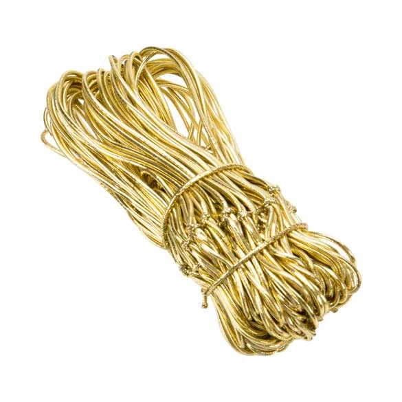 Resårband Metallisk Guld 25,5cm (50 st) [10MG]