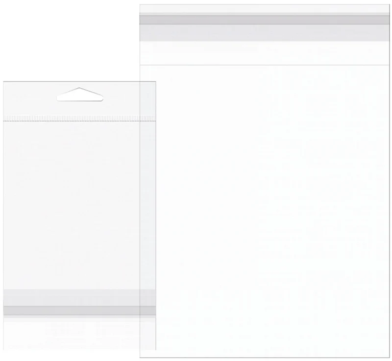 Plastpåsar 15,7x24,3cm laminerade och Transparent med Tejpremsa (100 st) [LB96]