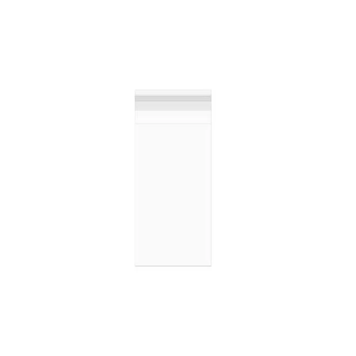 Plastpåsar 20x38,5cm Transparent med Tejpremsa (100 st) [B715]