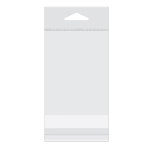 Cellofanpåsar med Eurohål 7,6x10,2cm laminerade och Transparent med Tejpremsa (500 st) [J5LAM]