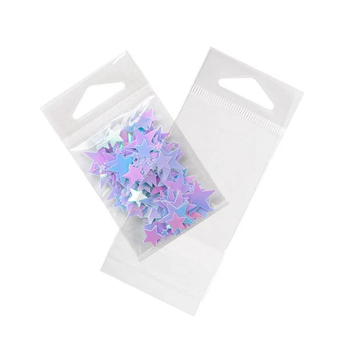 Cellofanpåsar med Eurohål 5,1x6,4cm Transparent med Tejpremsa (500 st) [J2]