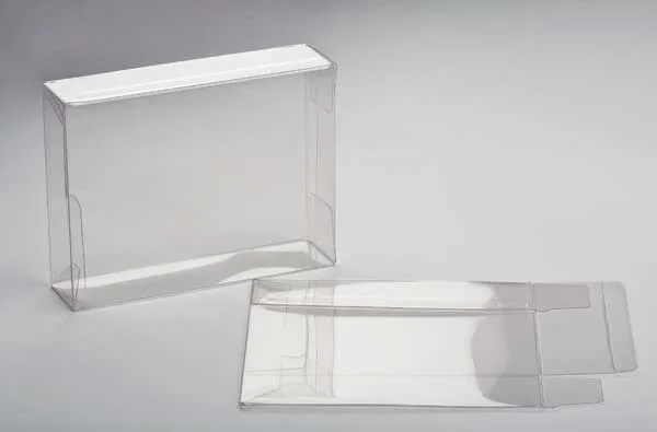 Plastlådor 11,4x3,8x14,9cm Kristallklart med automatisk Botten (25 st) [PLB74]