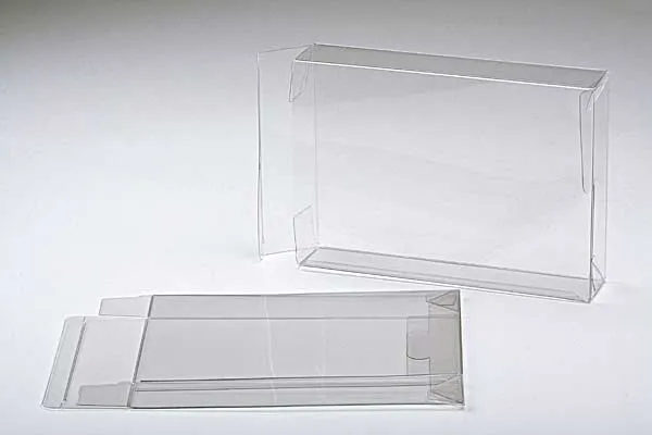 Plastlådor 13,7x3,8x18,7cm Kristallklart med automatisk Botten (25 st) [PLB72]