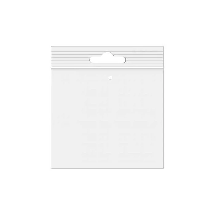 Blixtlåspåsar med Eurohål och lufthål 20,5x20,5cm Kristallklart PP 50 mikron (100 st) [ZE88V]