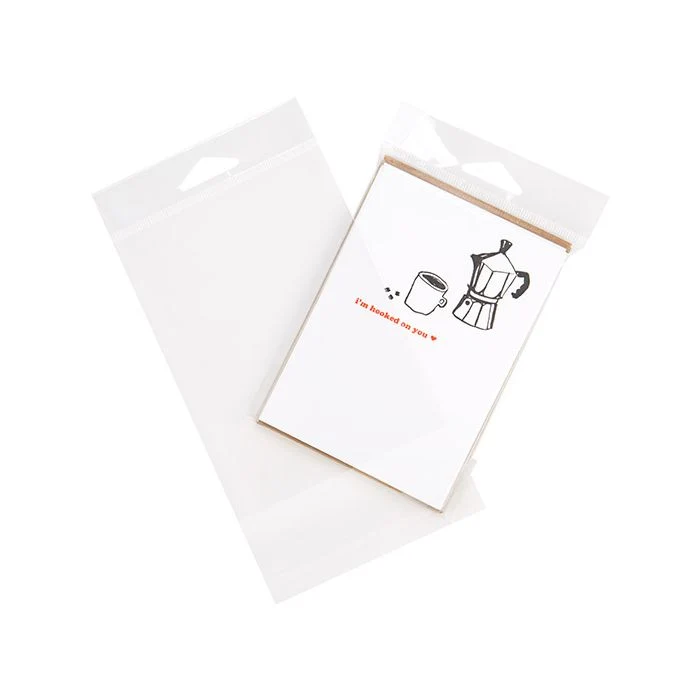 Cellofanpåsar med Eurohål 10,3x13,7cm Transparent med Tejpremsa (100 st) [HB4B1]
