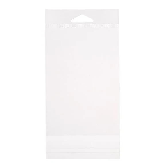 Cellofanpåsar med Eurohål 9,7x14,2cm Transparent med Tejpremsa (100 st) [HB3X5XL]