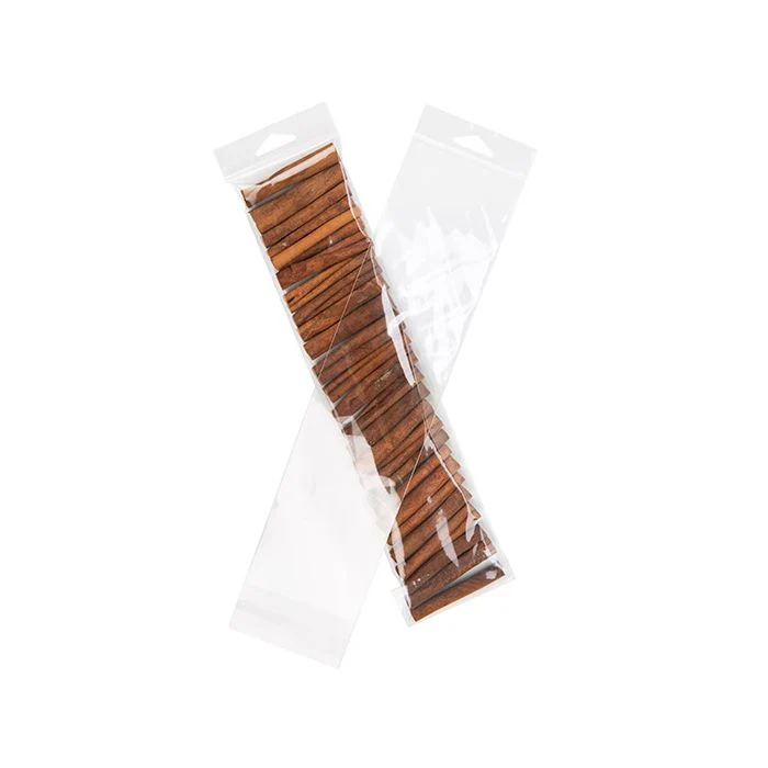 Cellofanpåsar med Eurohål 8,3x33,3cm Transparent med Tejpremsa (100 st) [HB313S]