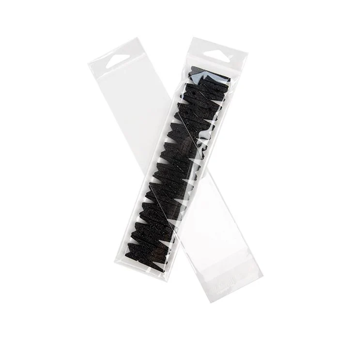 Cellofanpåsar med Eurohål 6,2x23,3cm Transparent med Tejpremsa (100 st) [HB29]