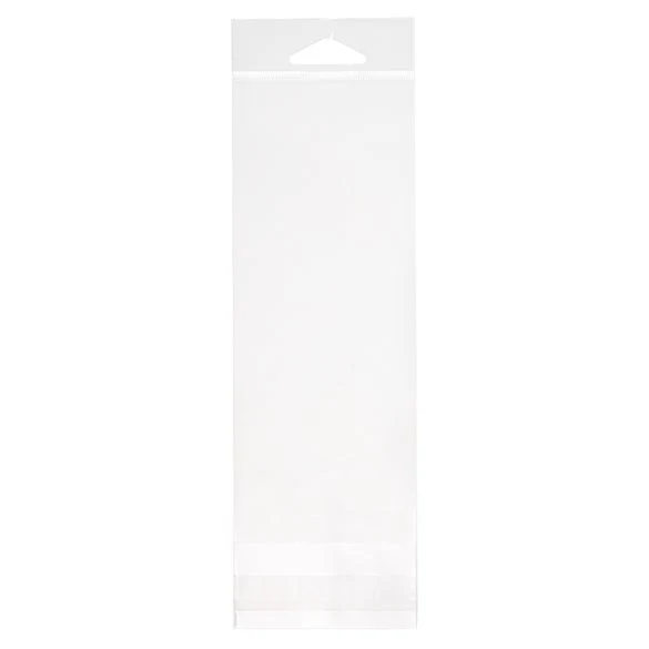Cellofanpåsar med Eurohål 6,4x17,9cm Transparent med Tejpremsa (100 st) [HB27]