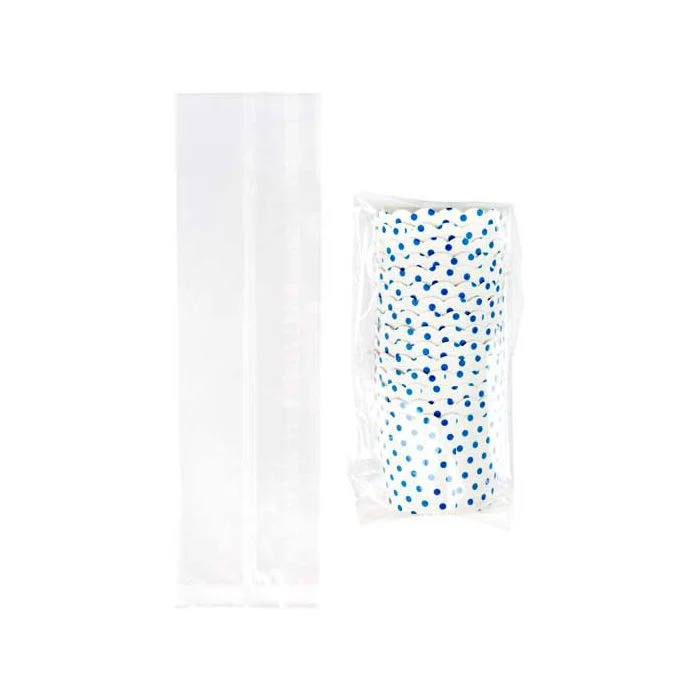Plastpåsar 7/2x3x23cm med Sidoinvik (100 st) [FDAGB2]