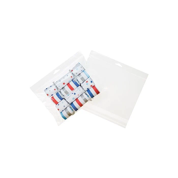 Cellofanpåsar med Eurohål 23,5x16,5cm Transparent med Tejpremsa (100 st) [HB96H]