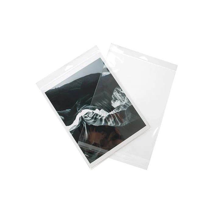 Cellofanpåsar med Eurohål 22,2x28,6cm Transparent med Tejpremsa (100 st) [HB811S]