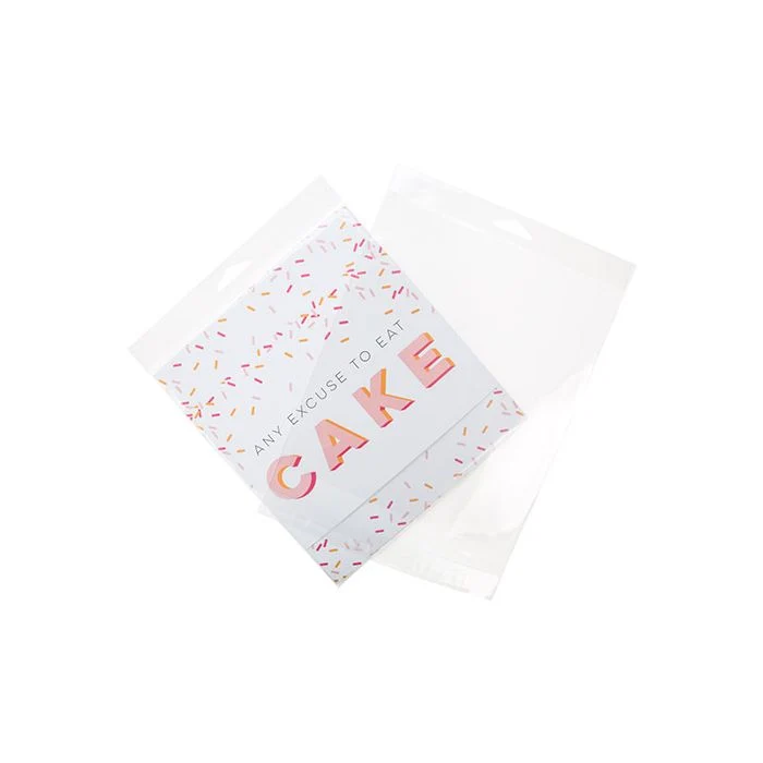 Cellofanpåsar med Eurohål 18,1x19,7cm Transparent med Tejpremsa (100 st) [HB7]