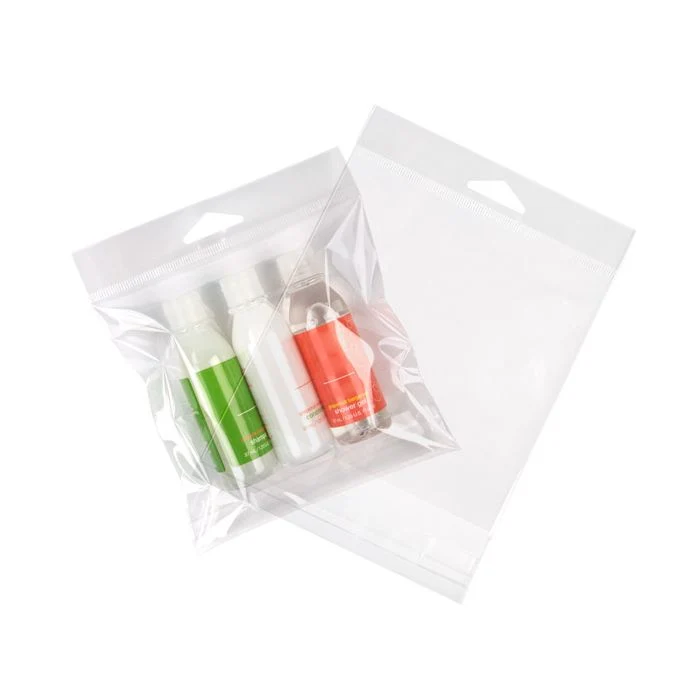 Cellofanpåsar med Eurohål 13,2x12,9cm Transparent med Tejpremsa (100 st) [HB5X5SM]