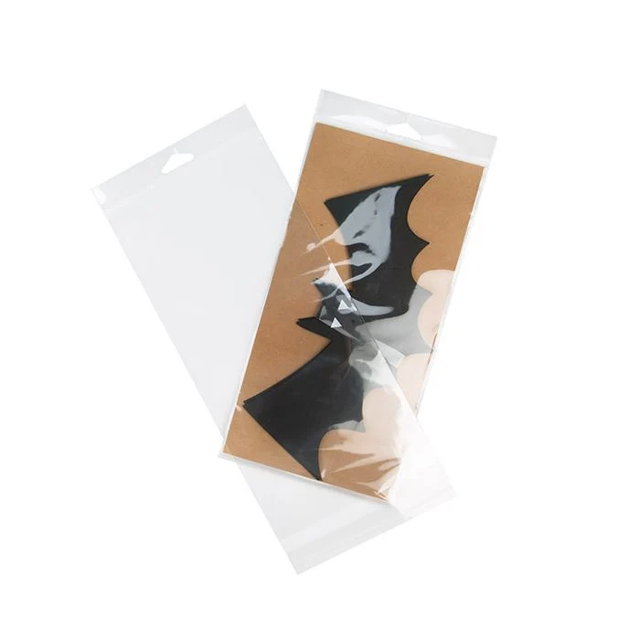 Cellofanpåsar med Eurohål 14,4x30,5cm Transparent med Tejpremsa (100 st) [HB5H12]