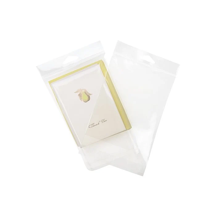 Cellofanpåsar med Eurohål 12,4x15,2cm Transparent med Tejpremsa (100 st) [HB5B1]