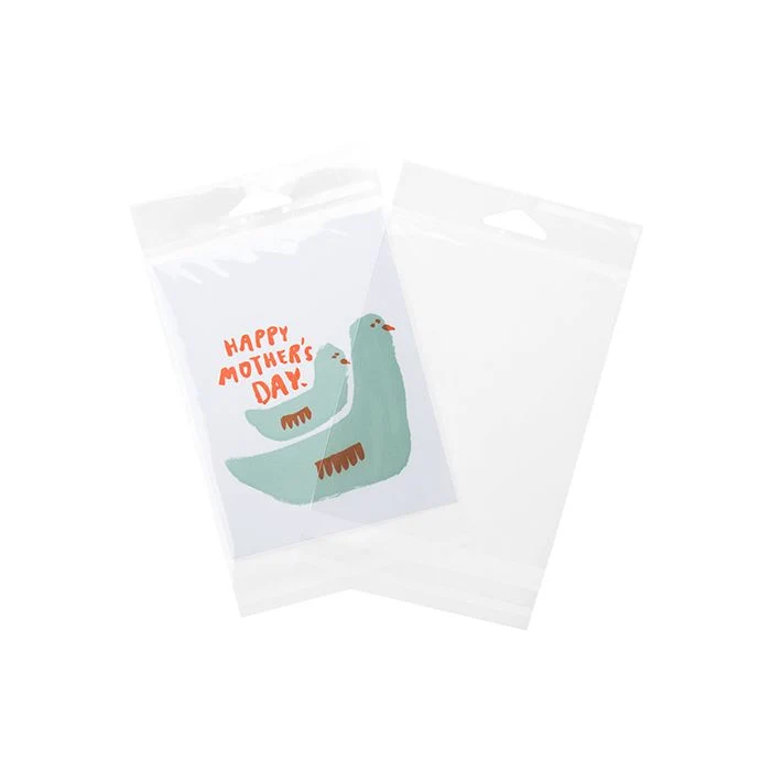 Cellofanpåsar med Eurohål 11,4x14,1cm Transparent med Tejpremsa (100 st) [HB54S]