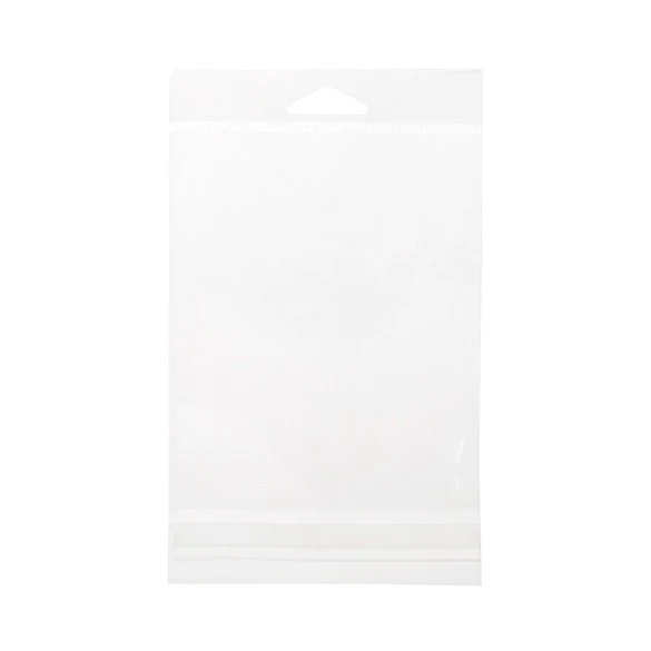 Cellofanpåsar med Eurohål 11,7x14,6cm Transparent med Tejpremsa (100 st) [HB54]