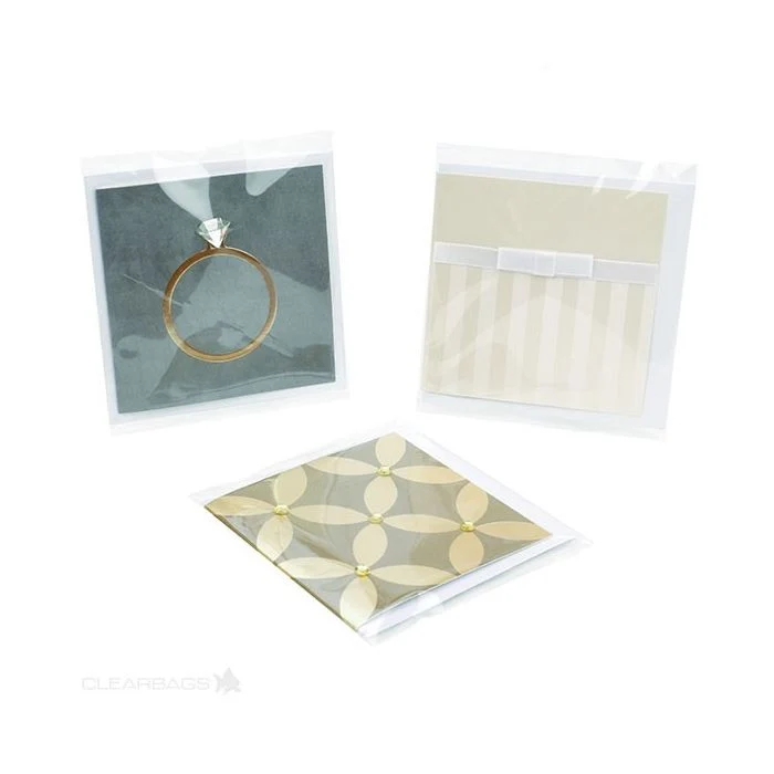 Plastpåsar 9,7x9,7cm Transparent med Tejpremsa (100 st) [BD1]