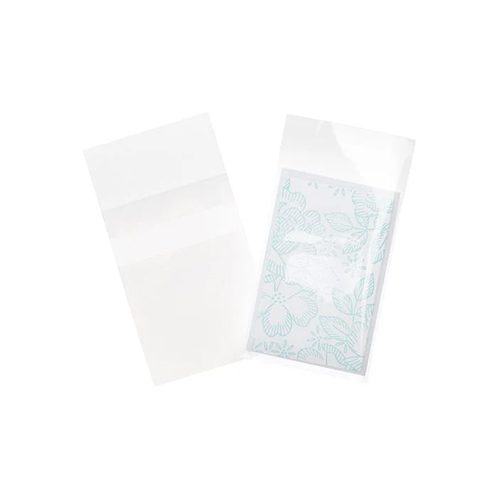 Plastpåsar 6,5x9cm Transparent med Tejpremsa (100 st) [B2PC]
