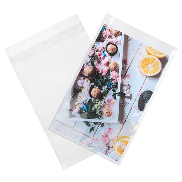 Plastpåsar 29,1x43,8cm Transparent med Tejpremsa (100 st) [B1117PC]