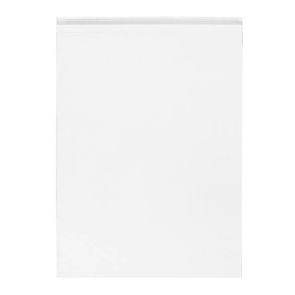 Plastpåsar 46,8x61,6cm Transparent med Tejpremsa (100 st) [B18]