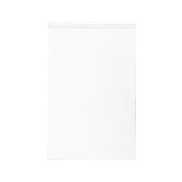 Plastpåsar 31,6x46,4cm Transparent med Tejpremsa (100 st) [B1218]