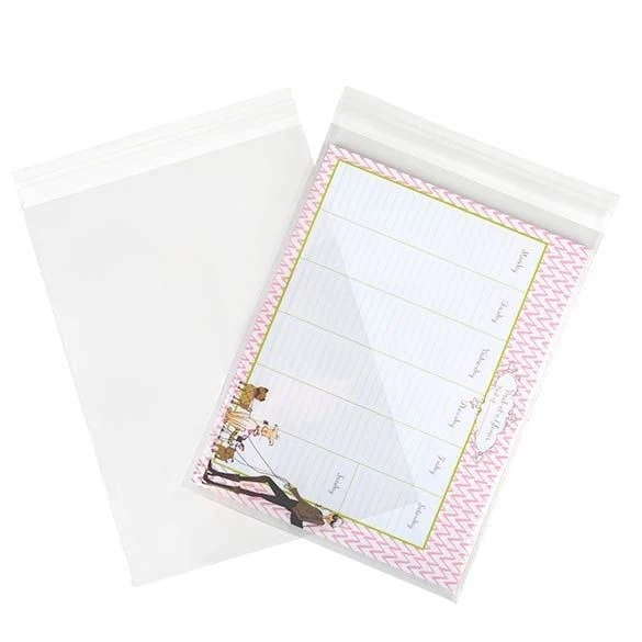 Plastpåsar 22,9x30,5cm Transparent med Tejpremsa (100 st) [B912]