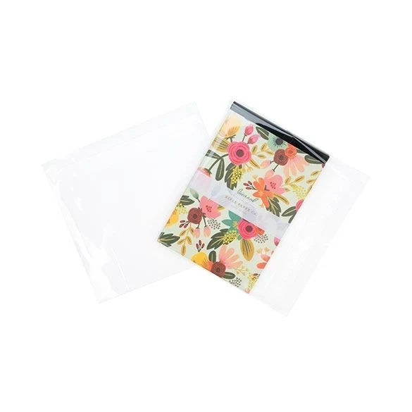 Plastpåsar 20x15+4cm Transparent med Tejpremsa (100 st) [B8X6]