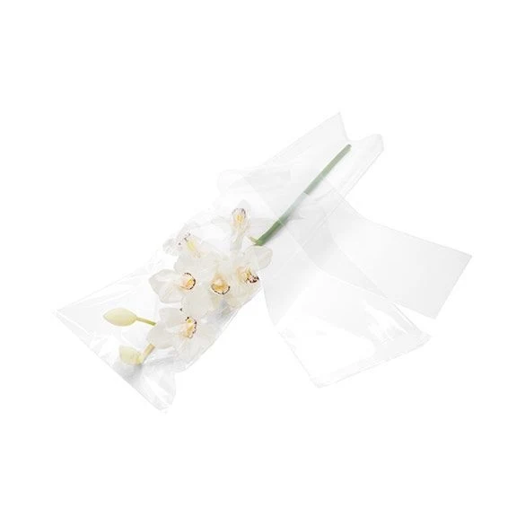 Plastpåsar 21x91,8cm Transparent med Tejpremsa (100 st) [B8X36]