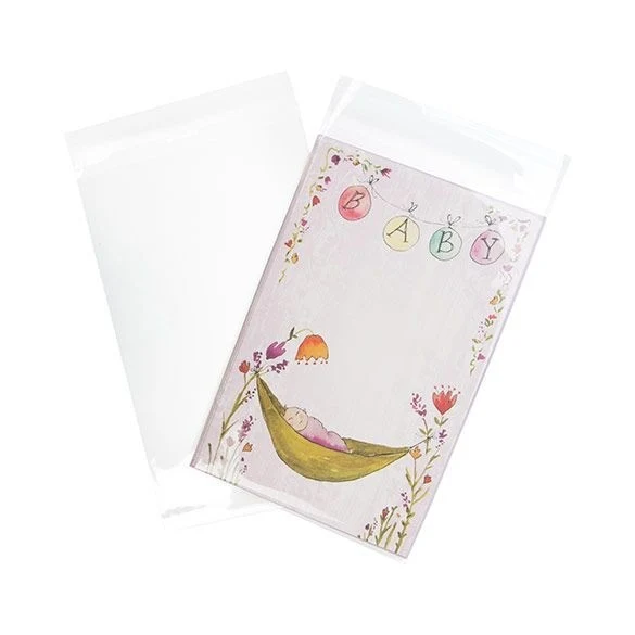Plastpåsar 15,1x23,5cm Transparent med Tejpremsa (100 st) [B95]