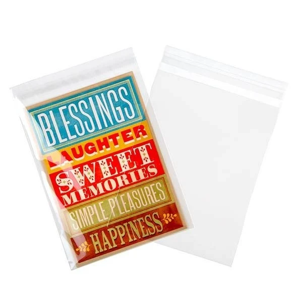 Plastpåsar 16,3x21cm Transparent med Tejpremsa (100 st) [B86]