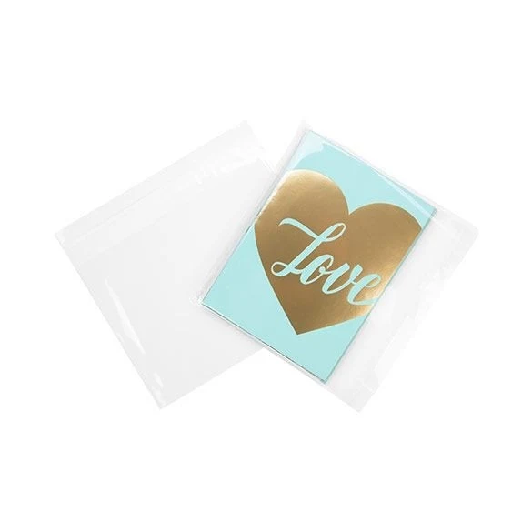 Plastpåsar 20x14,6cm Transparent med Tejpremsa (100 st) [B5XL]