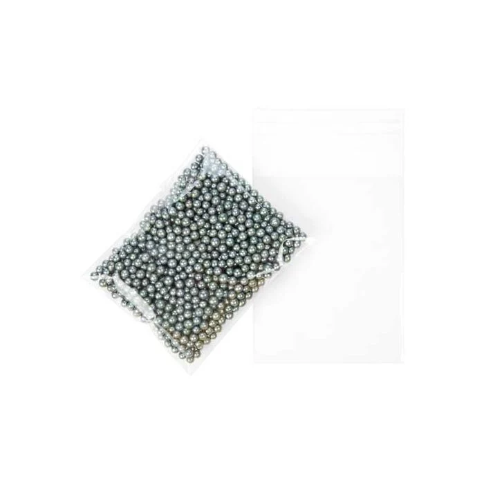 Plastpåsar 7,5x9,5cm Transparent med Tejpremsa (100 st) [B2XL]