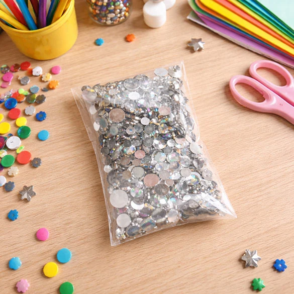Plastpåsar 5,1x6,4cm Transparent med Tejpremsa (100 st) [B2X2H]
