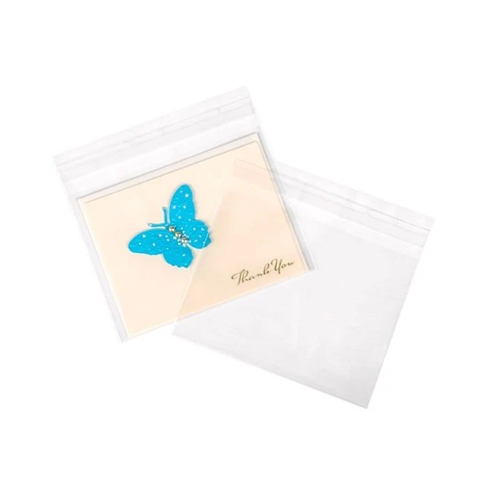 Plastpåsar 15x11,5cm Transparent med Tejpremsa (100 st) [B45]