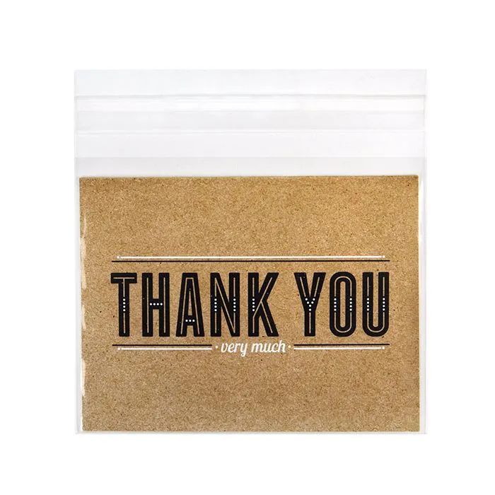 Plastpåsar 13,7x10,8cm Transparent med Tejpremsa (100 st) [B4]