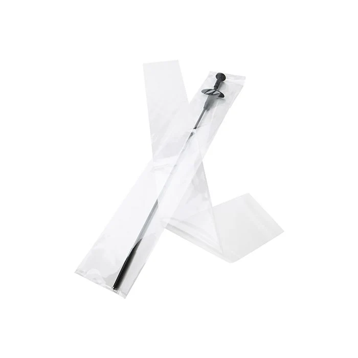 Plastpåsar 10,8x74cm Transparent med Tejpremsa (100 st) [B429]