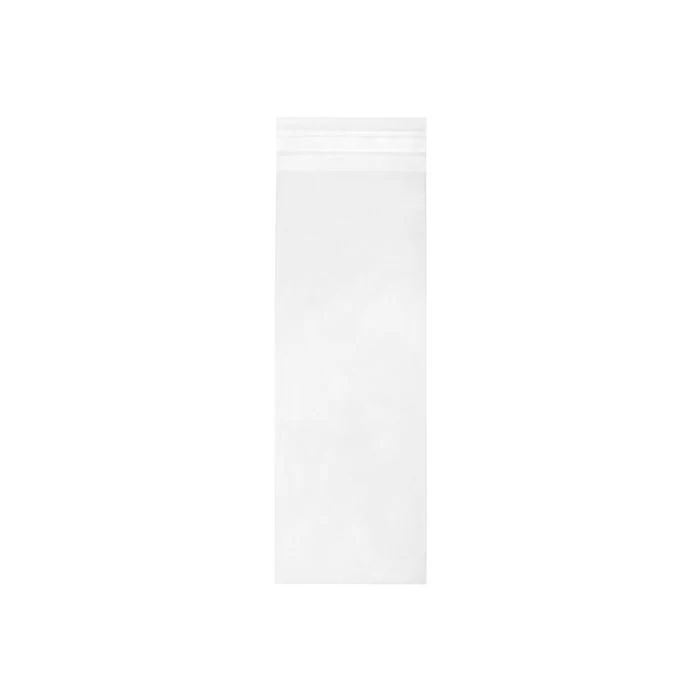 Plastpåsar 11,3x31,1cm Transparent med Tejpremsa (100 st) [B412]