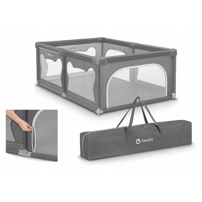 Lionelo Willow Playpen, Gray Concrete