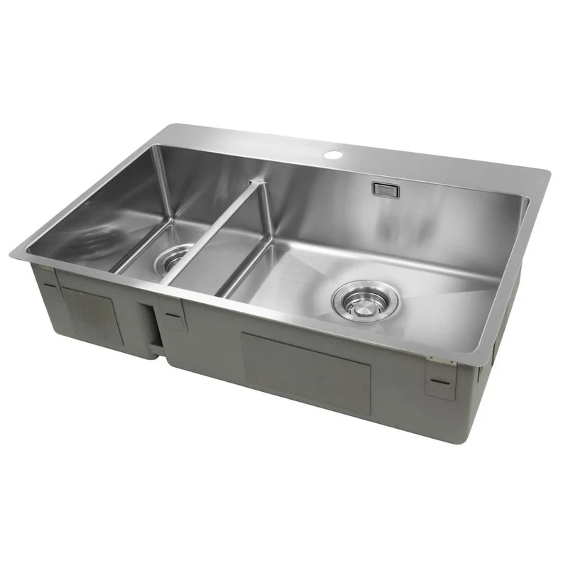 Strand Stainless ST74-DHBC Double Kitchen Sink