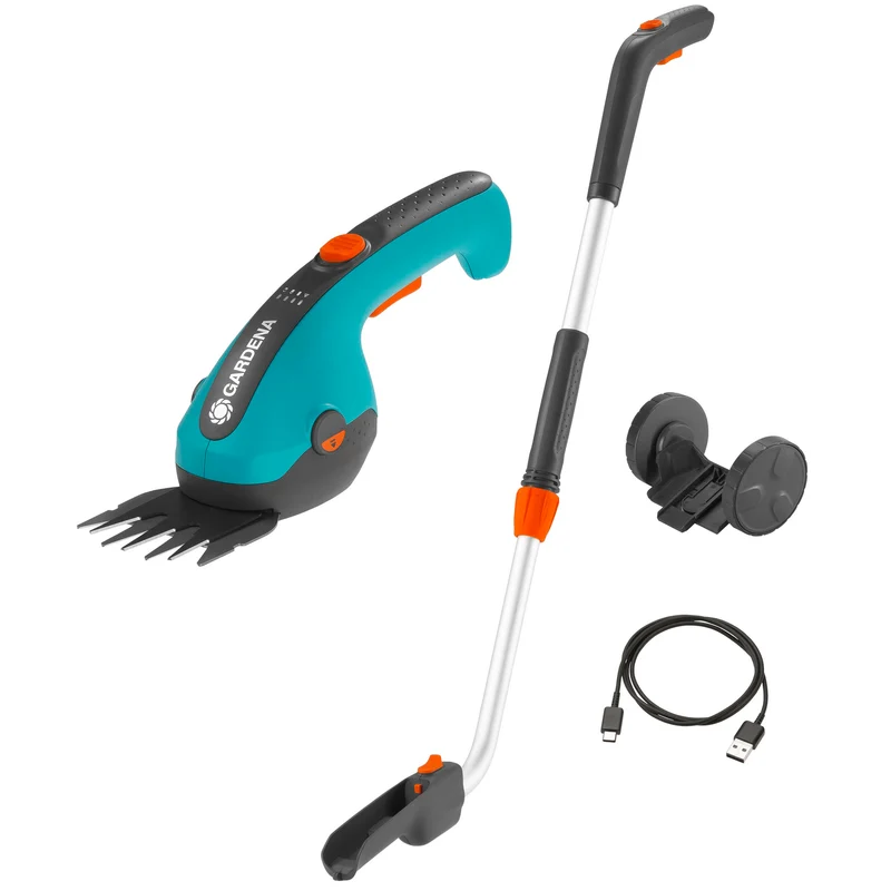 Gardena Cordless Grass Shears Set, Blue